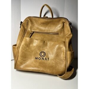 Monet Backpack With Adjustable‎ Straps Brown Synthetic Leather